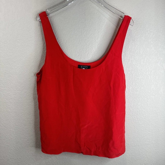 Ayr Red Silk Tank Top Women XL - Picture 1 of 11